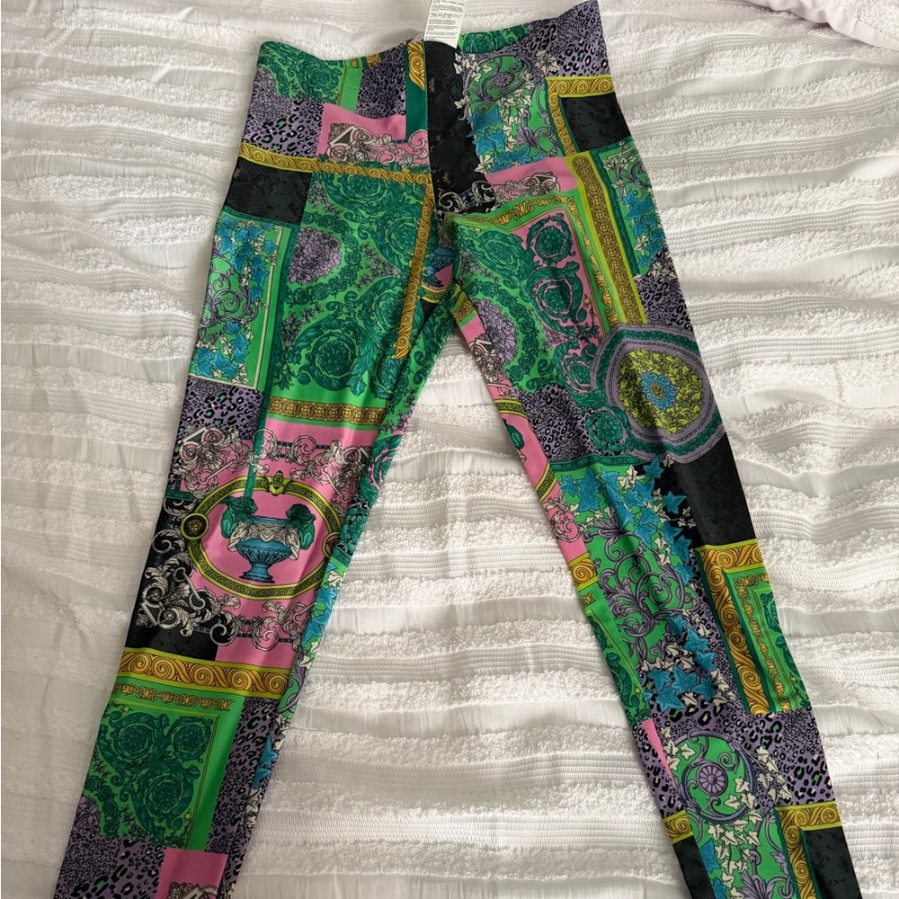 Versace Multicolor Patterned Leggings